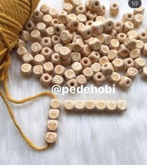 15 MM DESENLİ KÜP BONCUK