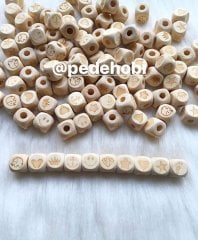 15 MM DESENLİ KÜP BONCUK