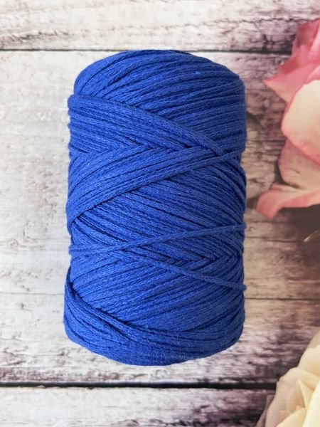 PAMUK MAKROME İNCE SAKS MAVİ