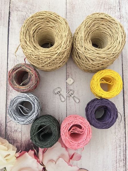 KAĞIT İP GÜL ÇANTA KİTİ