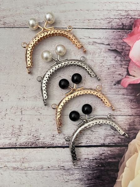 METAL İNCİLİ OVAL CÜZDAN KLİPSİ 8.50 CM