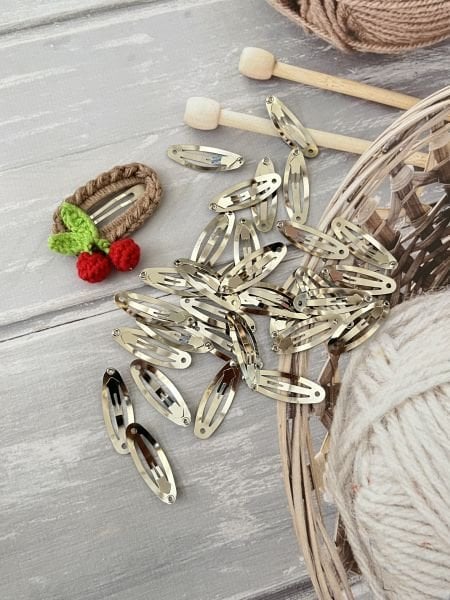 6 CM OVAL 100 ADET  GÜMÜŞ ÇITÇIT TOKA