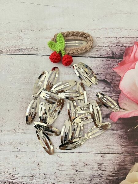 5 CM OVAL 50 ADET  GÜMÜŞ ÇITÇIT TOKA