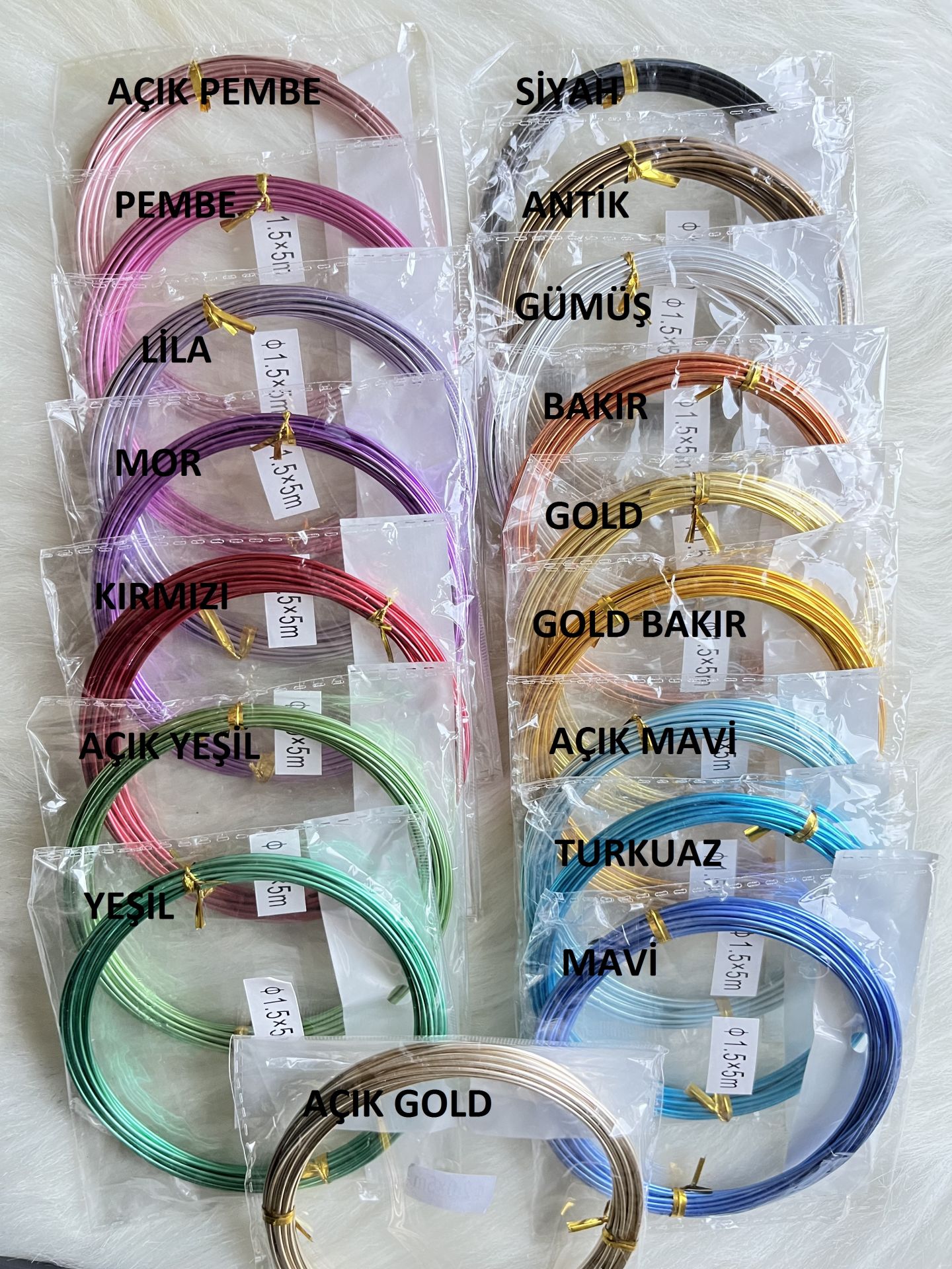 ÇOK AMAÇLI 1.5 MM TEL 5 MT.