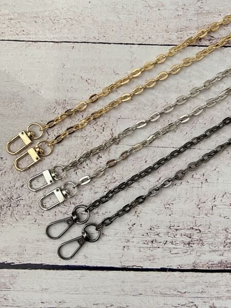 120 CM . KANCALI İNCE METAL ÇANTA ZİNCİRİ Gold