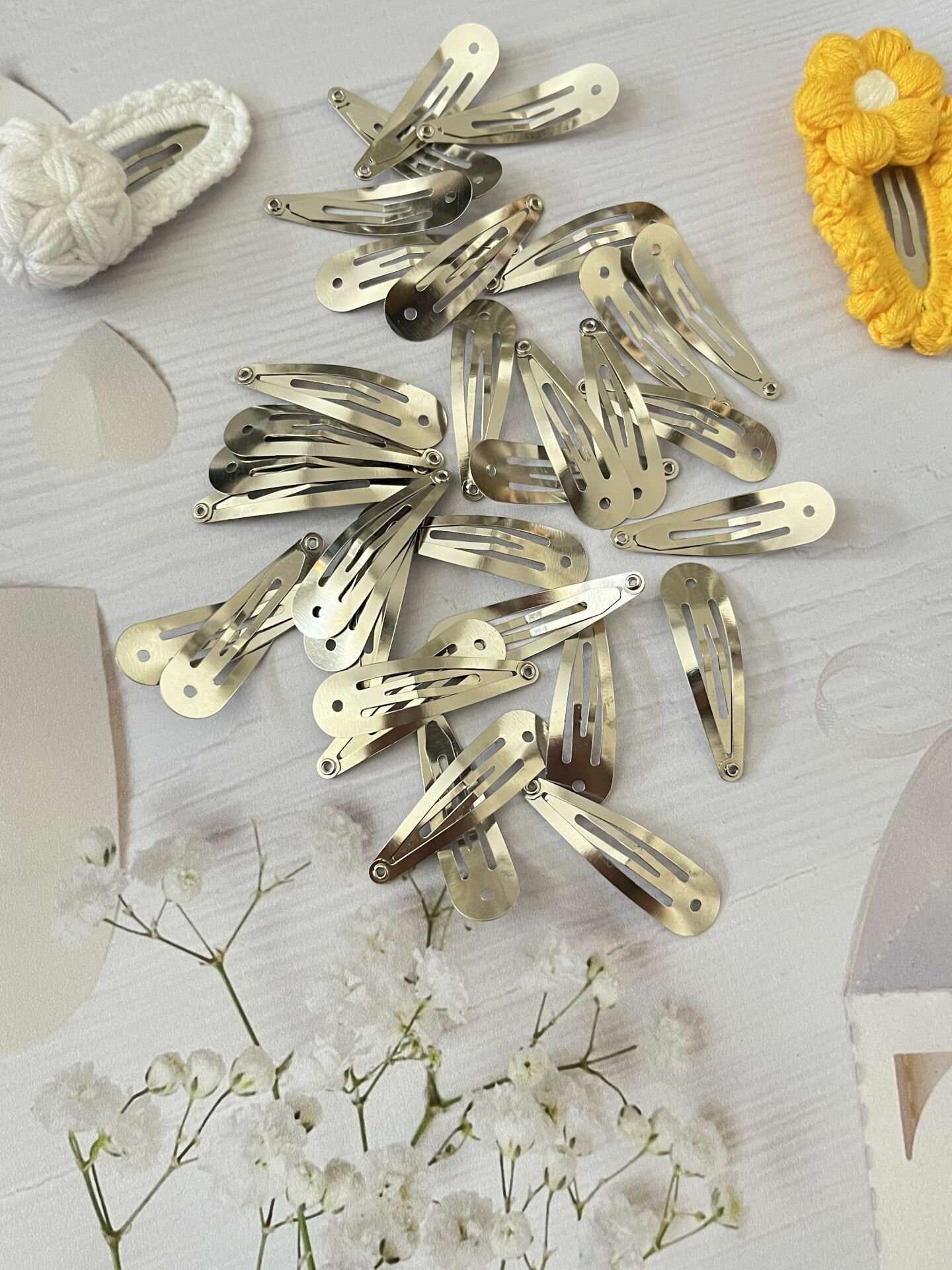 5 CM ÜÇGEN 50 ADET GÜMÜŞ ÇITÇIT TOKA