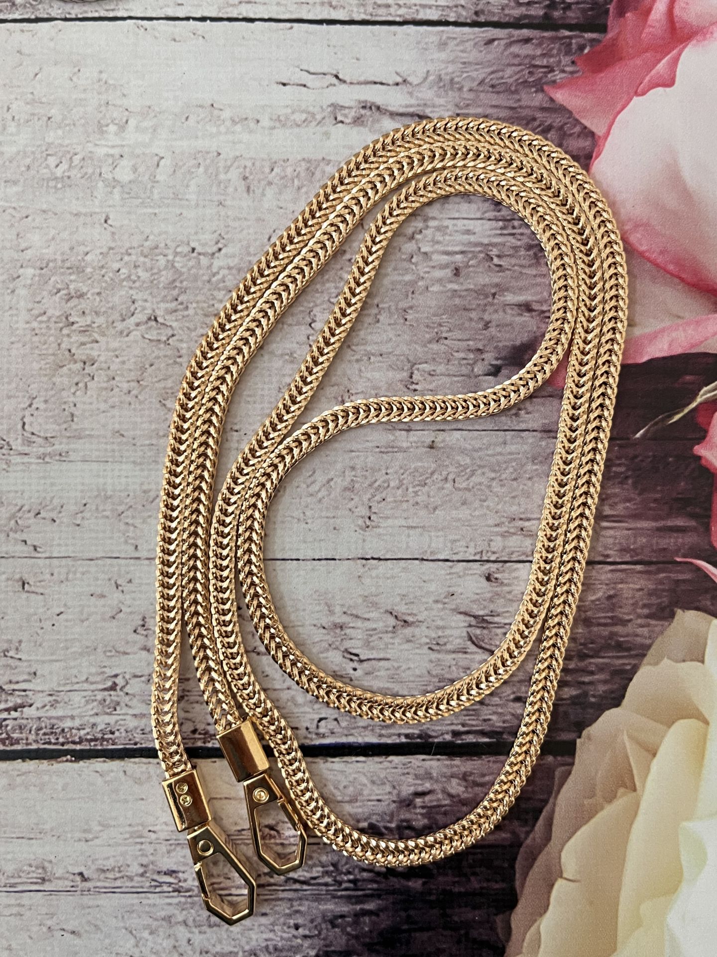 YASSI YILAN  ZİNCİR 120 CM GOLD
