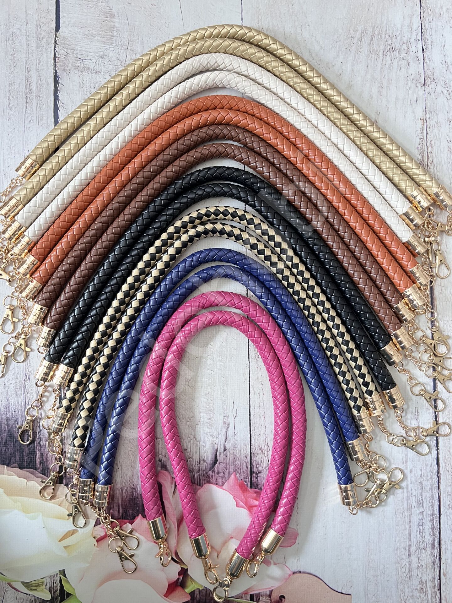 DERİ ÖRME SAP 60 CM 1 ÇİFT GOLD KANCALI