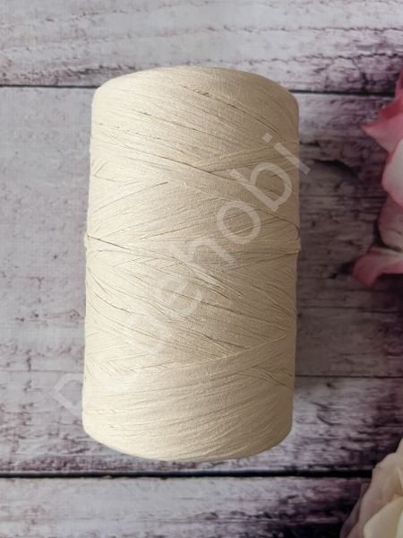 YERLİ RAFYA ÇANTA İPİ  AÇIK BEJ-17