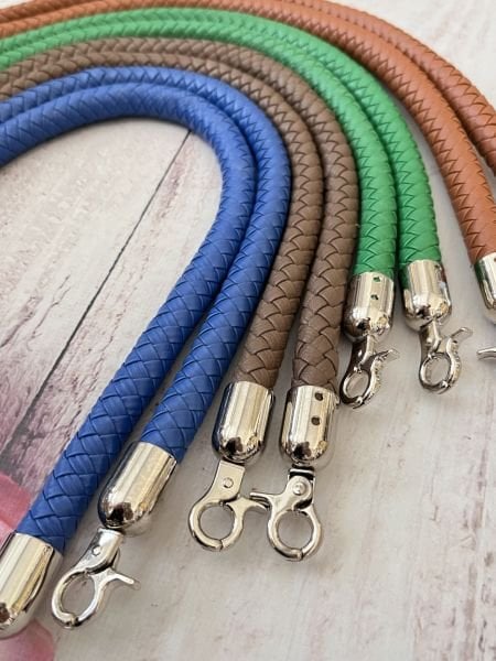 DERİ ÖRME SAP 55 CM 1 ÇİFT GÜMÜŞ KANCALI