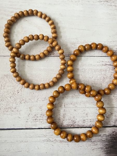 13 MM AHŞAP BONCUKLU 12 CM METAL İÇLİ 1 ÇİFT SAP