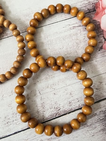 13 MM AHŞAP BONCUKLU 12 CM METAL İÇLİ 1 ÇİFT SAP