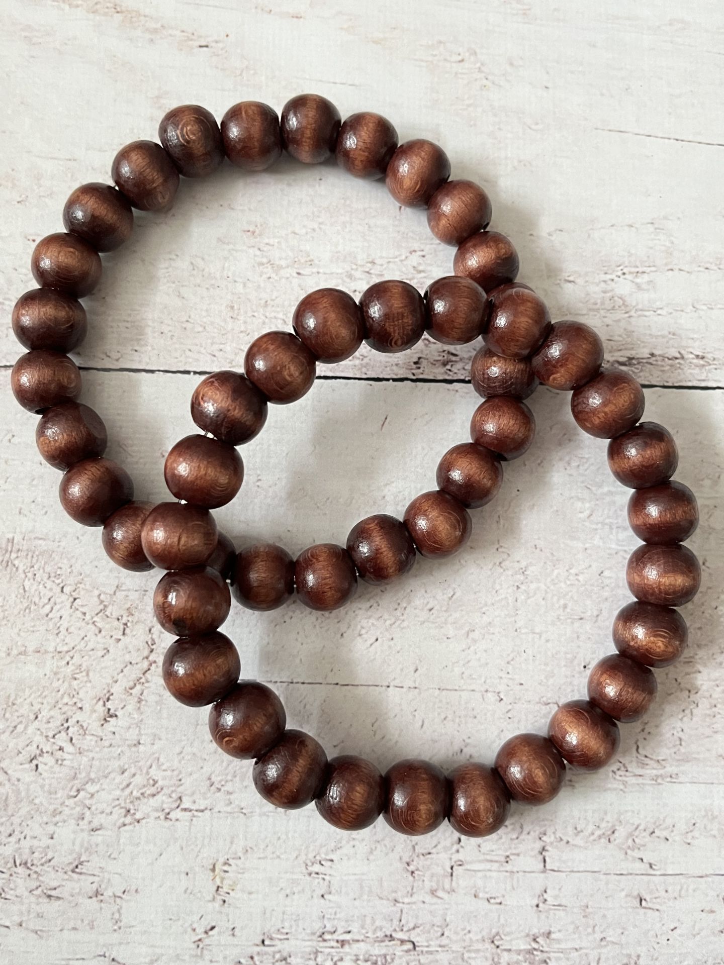 12-13MM AHŞAP BONCUKLU 12 CM METAL İÇLİ 1 ÇİFT SAP kahve