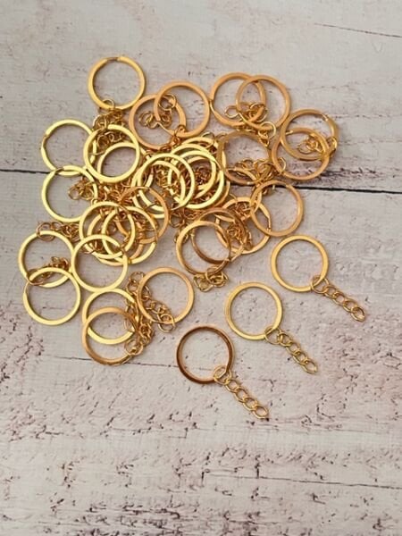 GOLD ANAHTARLIK HALKASI  2.50 CM YASSI