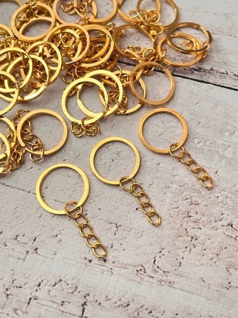 GOLD ANAHTARLIK HALKASI  2.50 CM YASSI