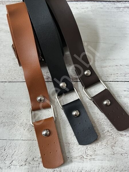 DİKME DERİ ASKI BÖCELİ GÜMÜŞ 70 CM- 1 ÇİFT