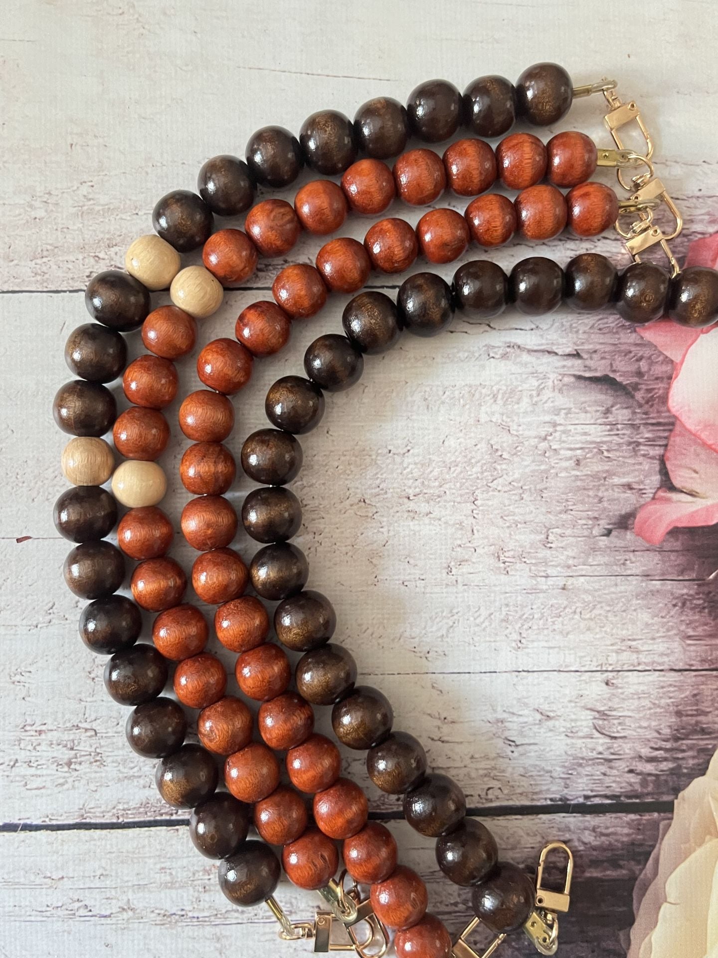 17 MM GOLD KANCALI BONCUKLU 40 CM  ÇANTA SAPI