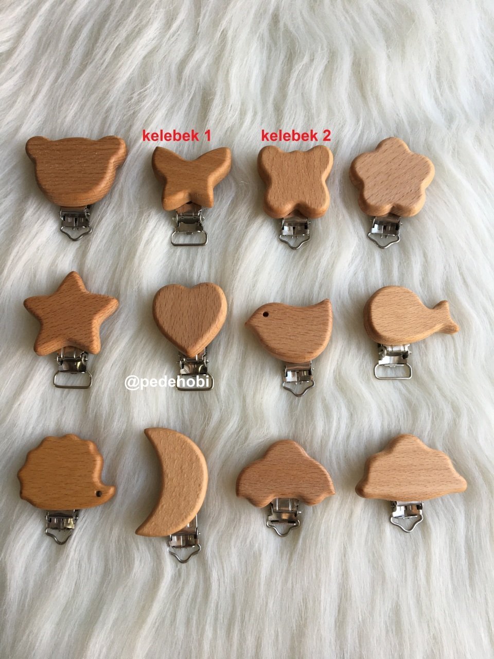 AHŞAP FİGÜRLÜ KLİPSLER