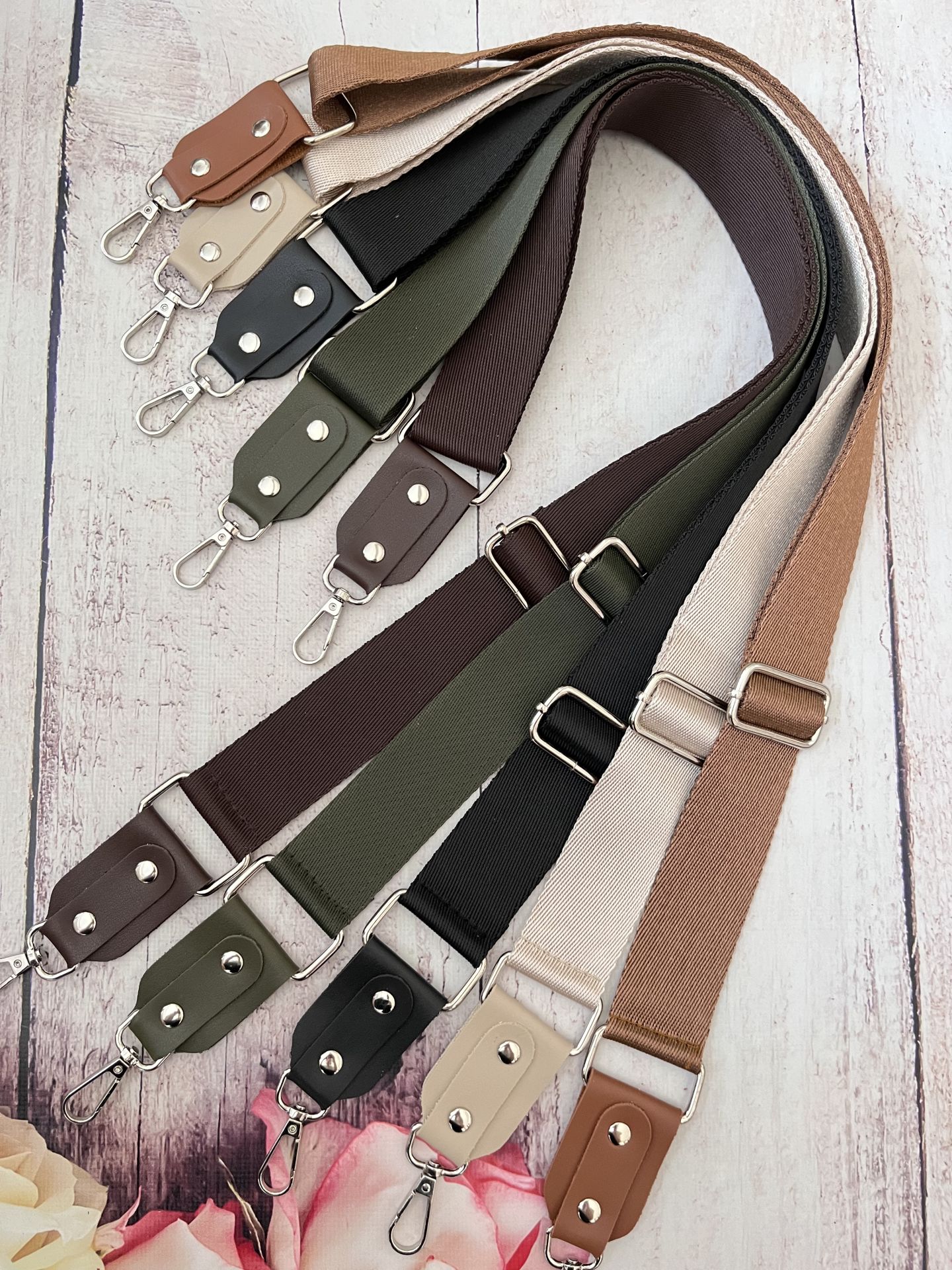 DERİ AKSESUARLI POLYESTER ASKI