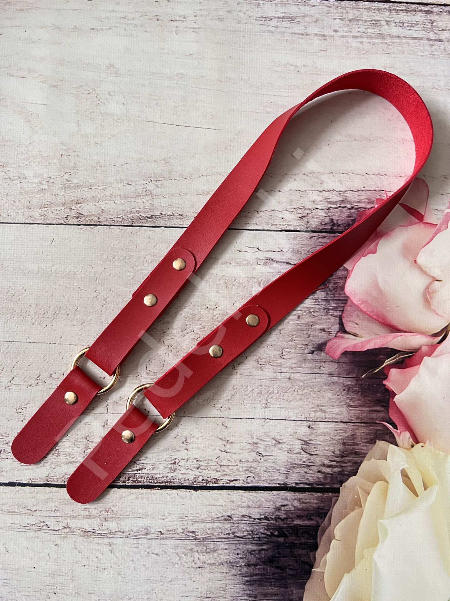 DERİ DİKİLEBİLİR ASKI BÖCELİ 2,5 CM 1 ÇİFT kırmızı