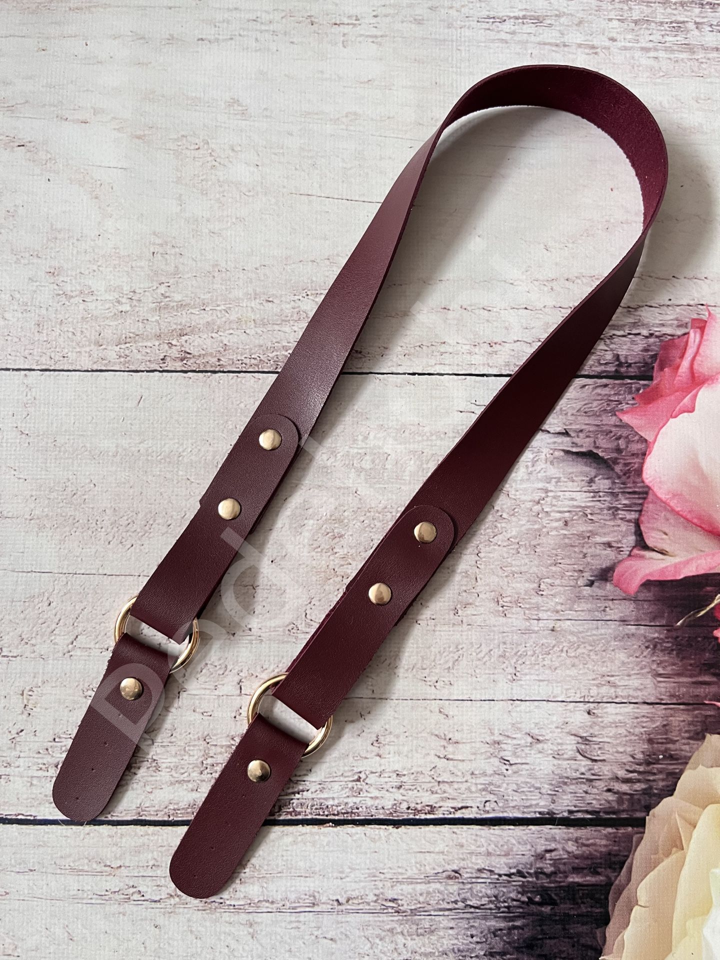 DERİ DİKİLEBİLİR ASKI BÖCELİ 2,5 CM 1 ÇİFT bordo
