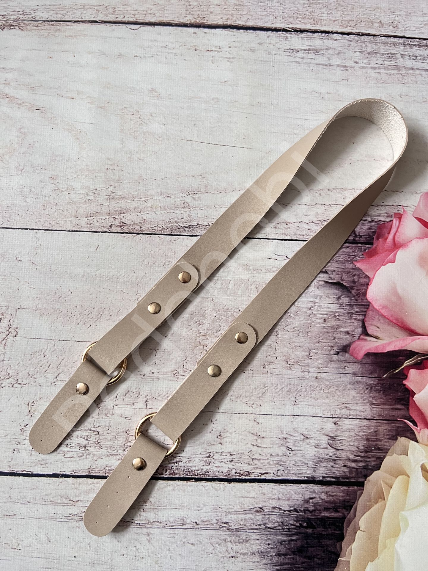 DERİ DİKİLEBİLİR ASKI BÖCELİ 2,5 CM 1 ÇİFT Krem