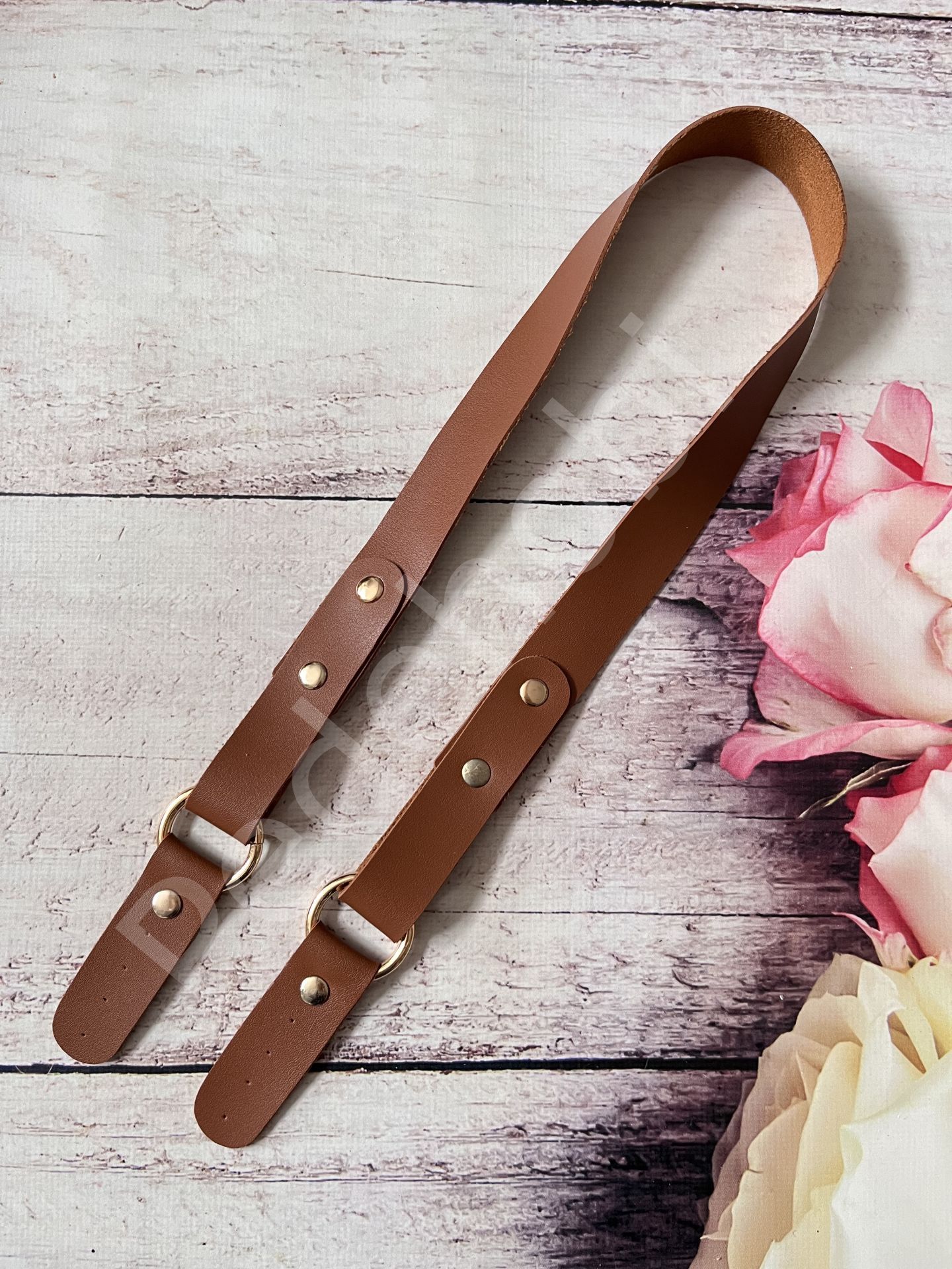 DERİ DİKİLEBİLİR ASKI BÖCELİ 2,5 CM 1 ÇİFT Taba