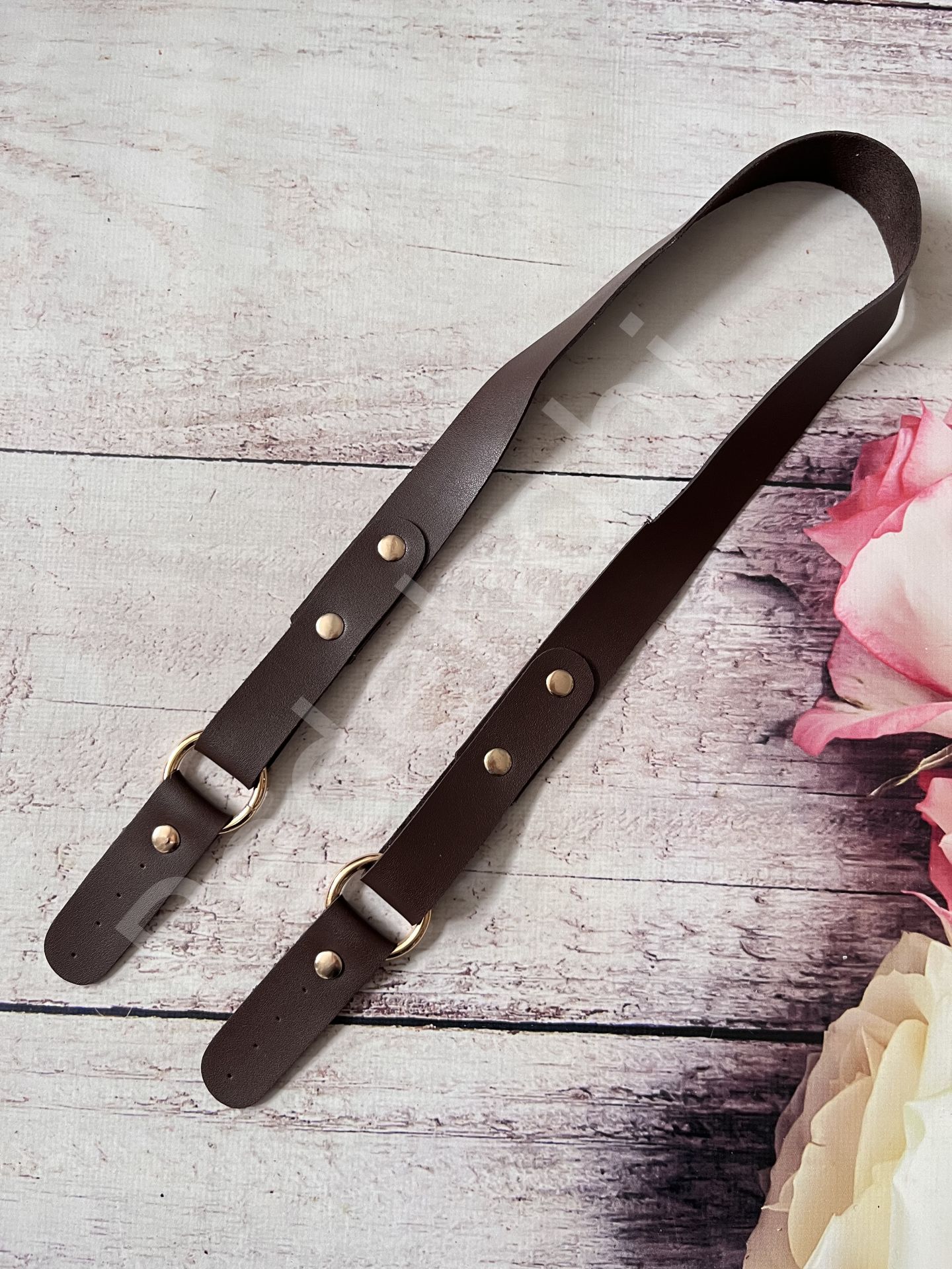 DERİ DİKİLEBİLİR ASKI BÖCELİ 2,5 CM 1 ÇİFT kahve