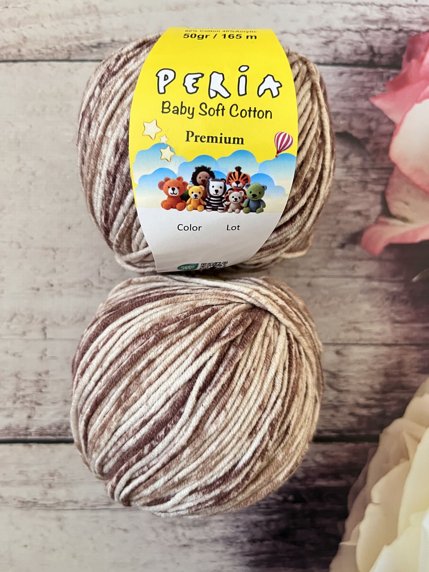 PERİA COTTON EBRULİ KAHVE