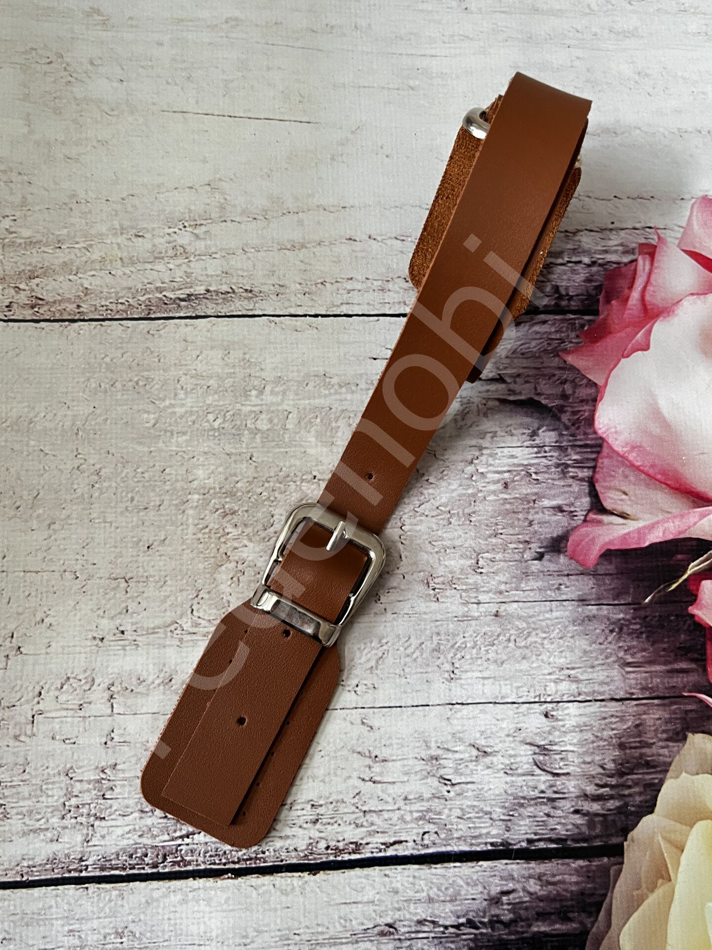DİKME DERİ ASKI KEMER TOKALI 80 CM- 1 ÇİFT TABA