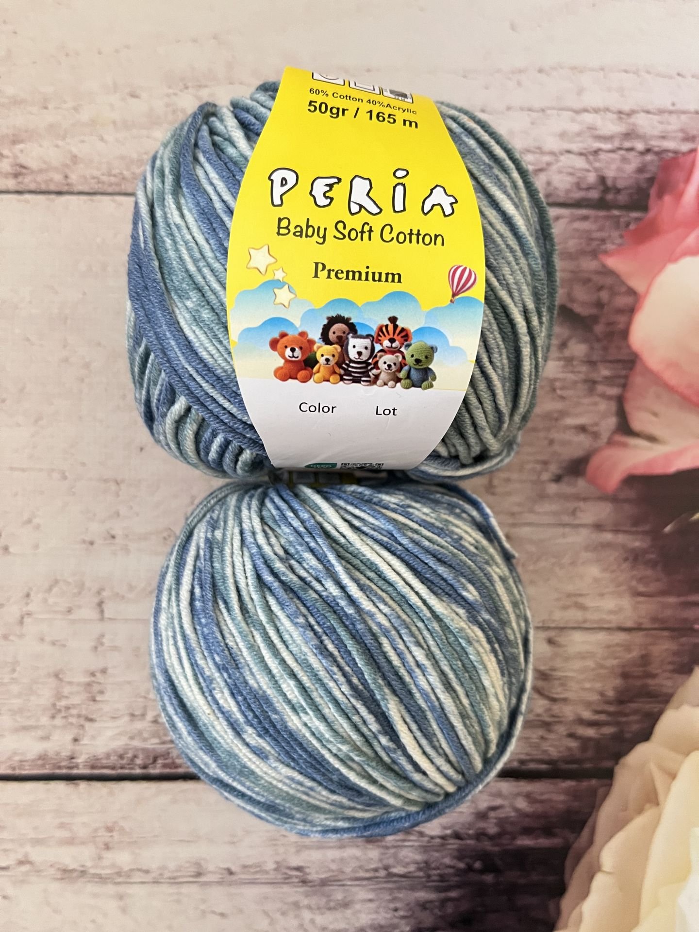 PERİA COTTON EBRULİ MAVİ