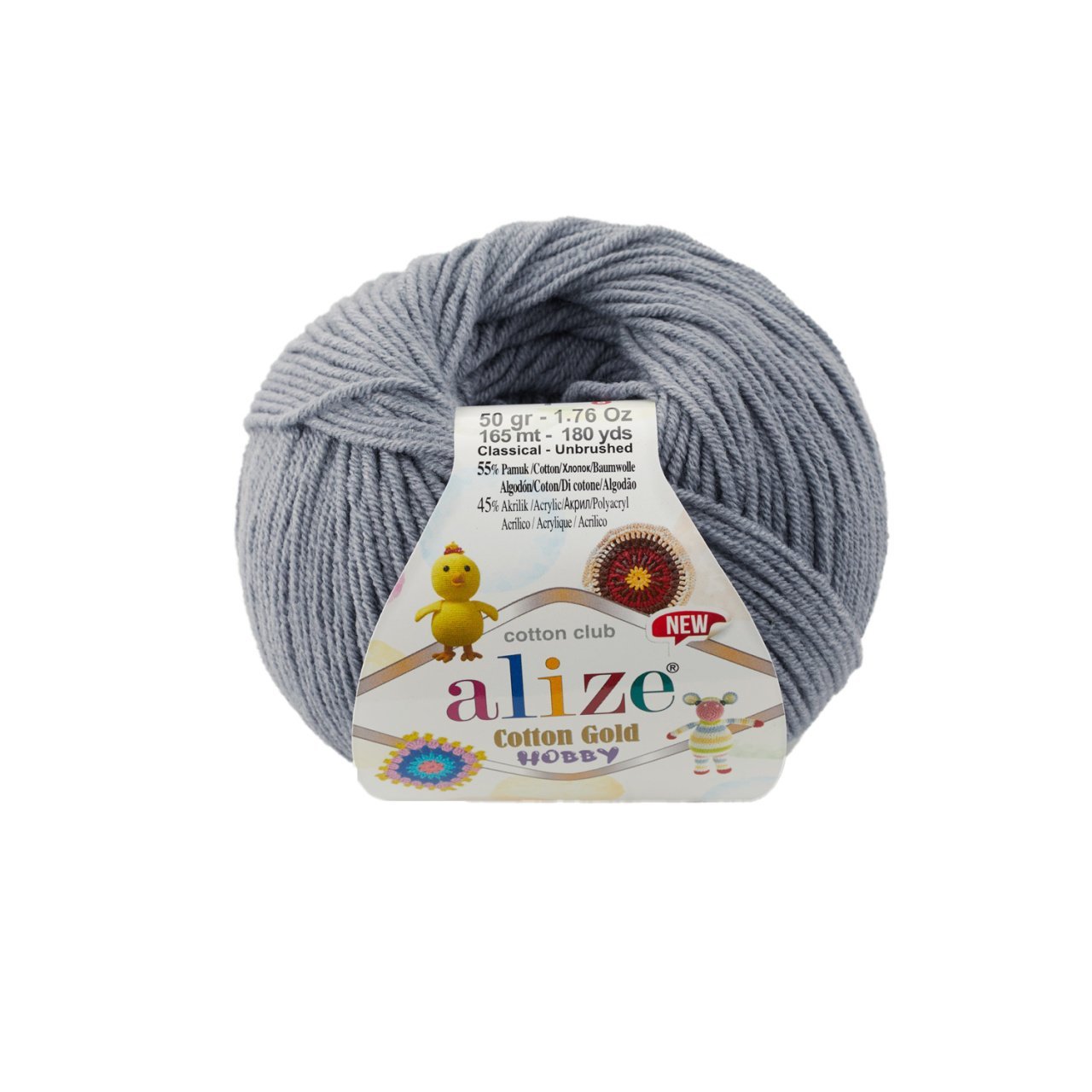 Alize Cotton Gold Hobby 87 Kömür gri