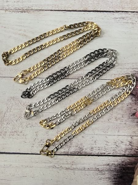 1 MT. KANCALI METAL ÇANTA ZİNCİRİ ÇİFT RENKLİ