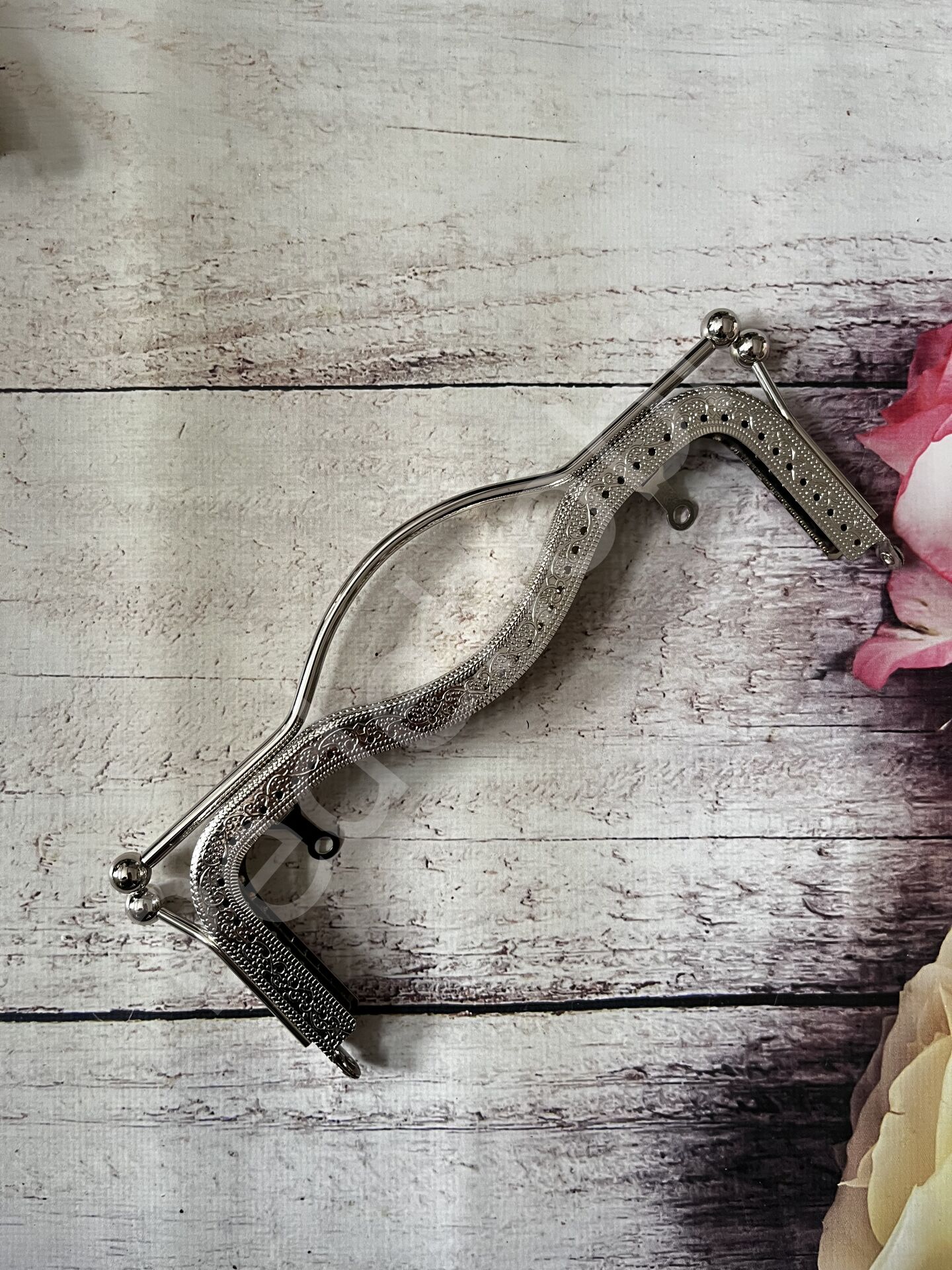 21 CM METAL ÇANTA KULPU   MODEL M-13 Gümüş