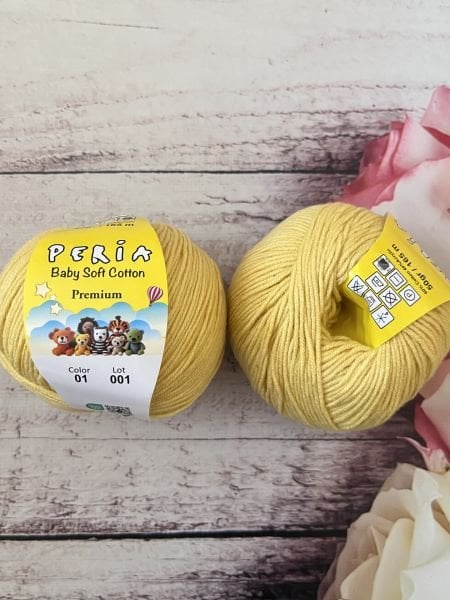 PERİA COTTON PREMİUM 01 SARI