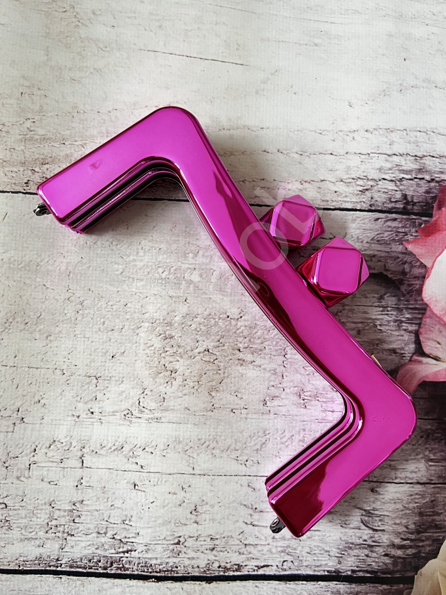 AKRİLİK ÇANTA BURSU - 18CM PEMBE
