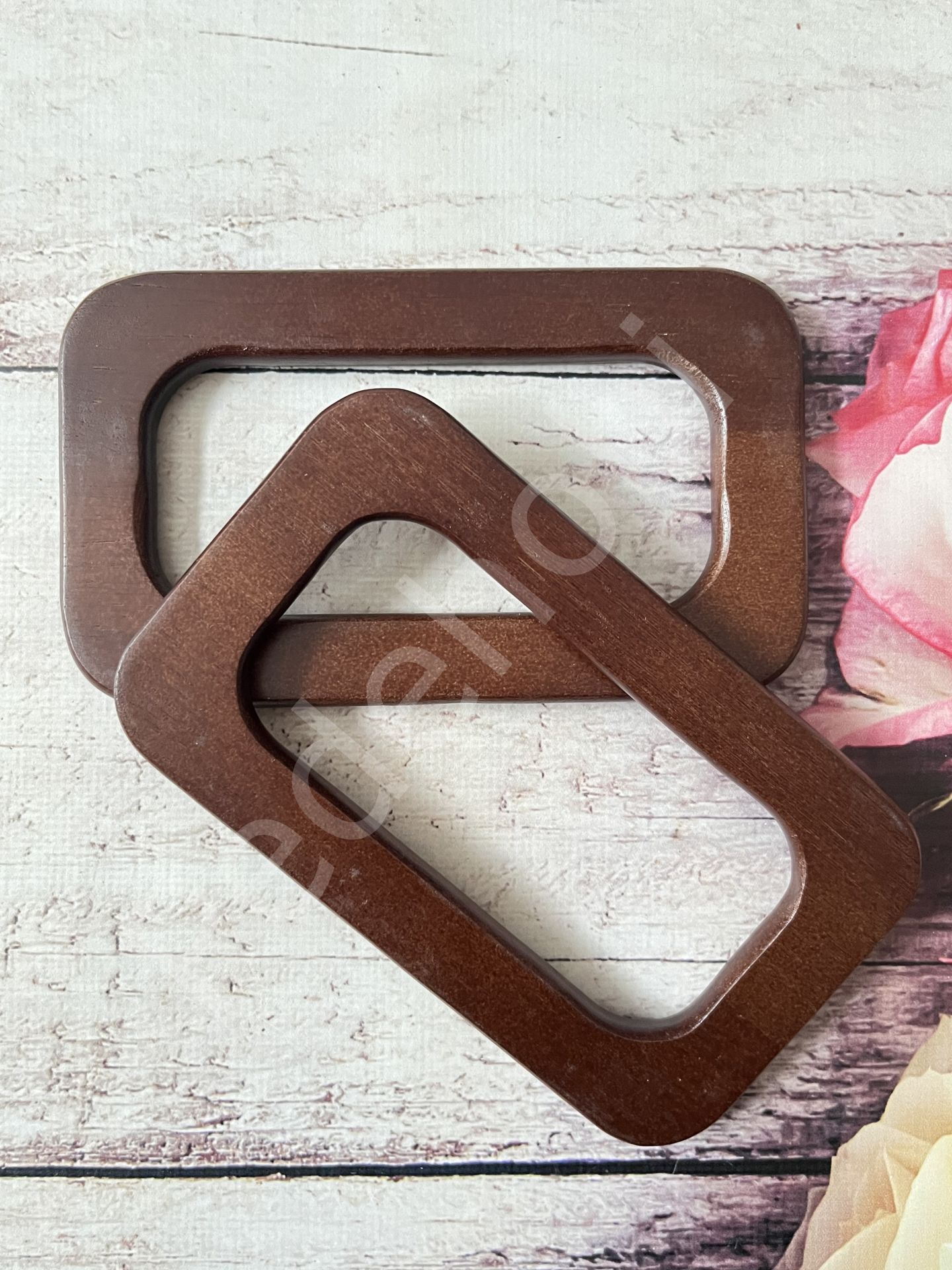 DİKDÖRTGEN MODEL AHŞAP BURS 16 CM 1 ÇİFT KAHVE