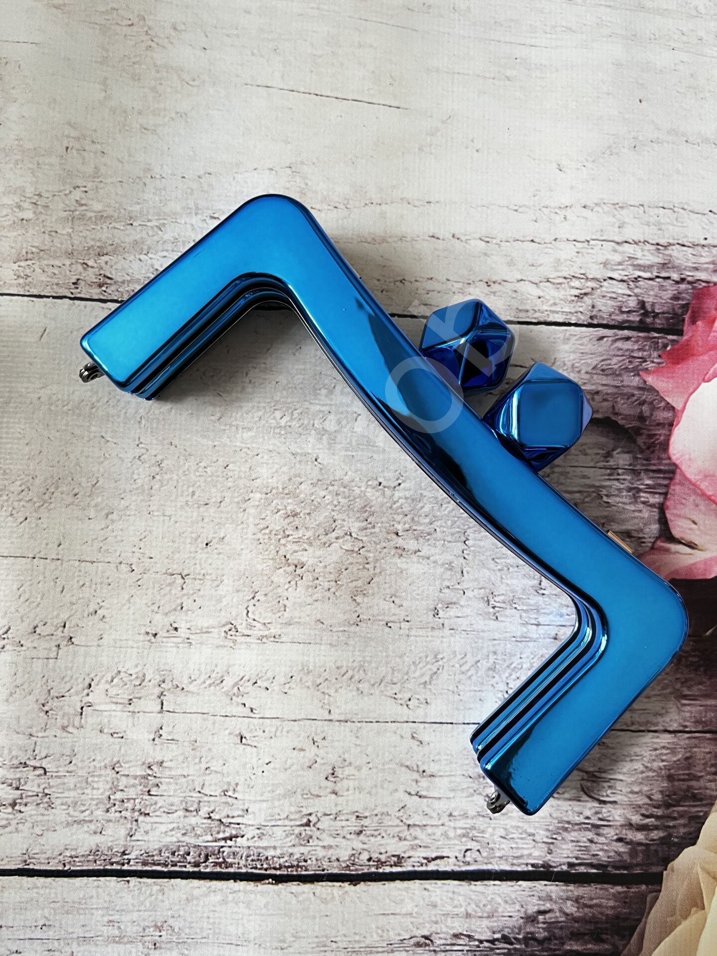 AKRİLİK ÇANTA BURSU - 18CM MAVİ