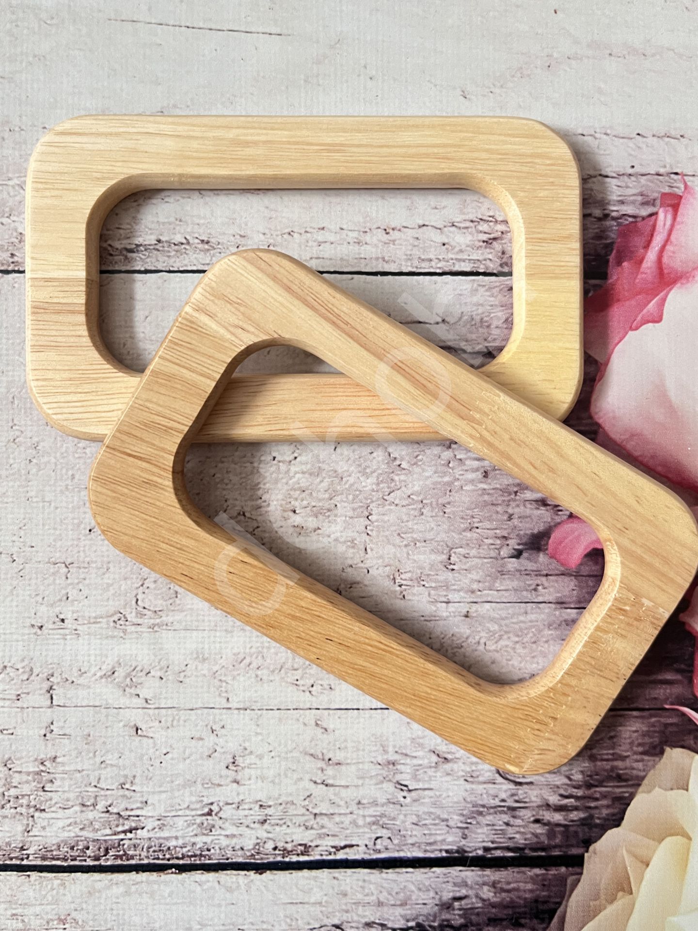 DİKDÖRTGEN MODEL AHŞAP BURS 16 CM 1 ÇİFT NATUREL
