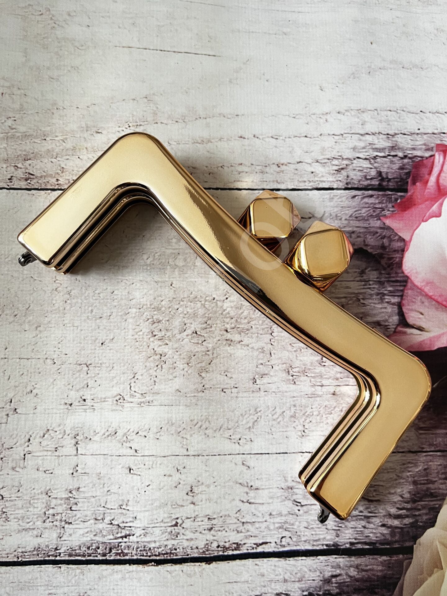 AKRİLİK ÇANTA BURSU - 18CM GOLD