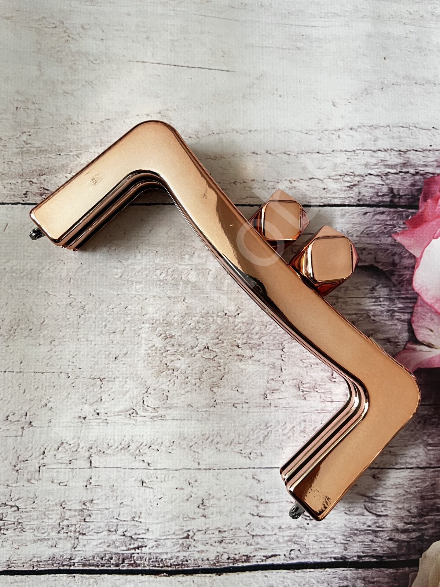 AKRİLİK ÇANTA BURSU - 18CM ROSEGOLD