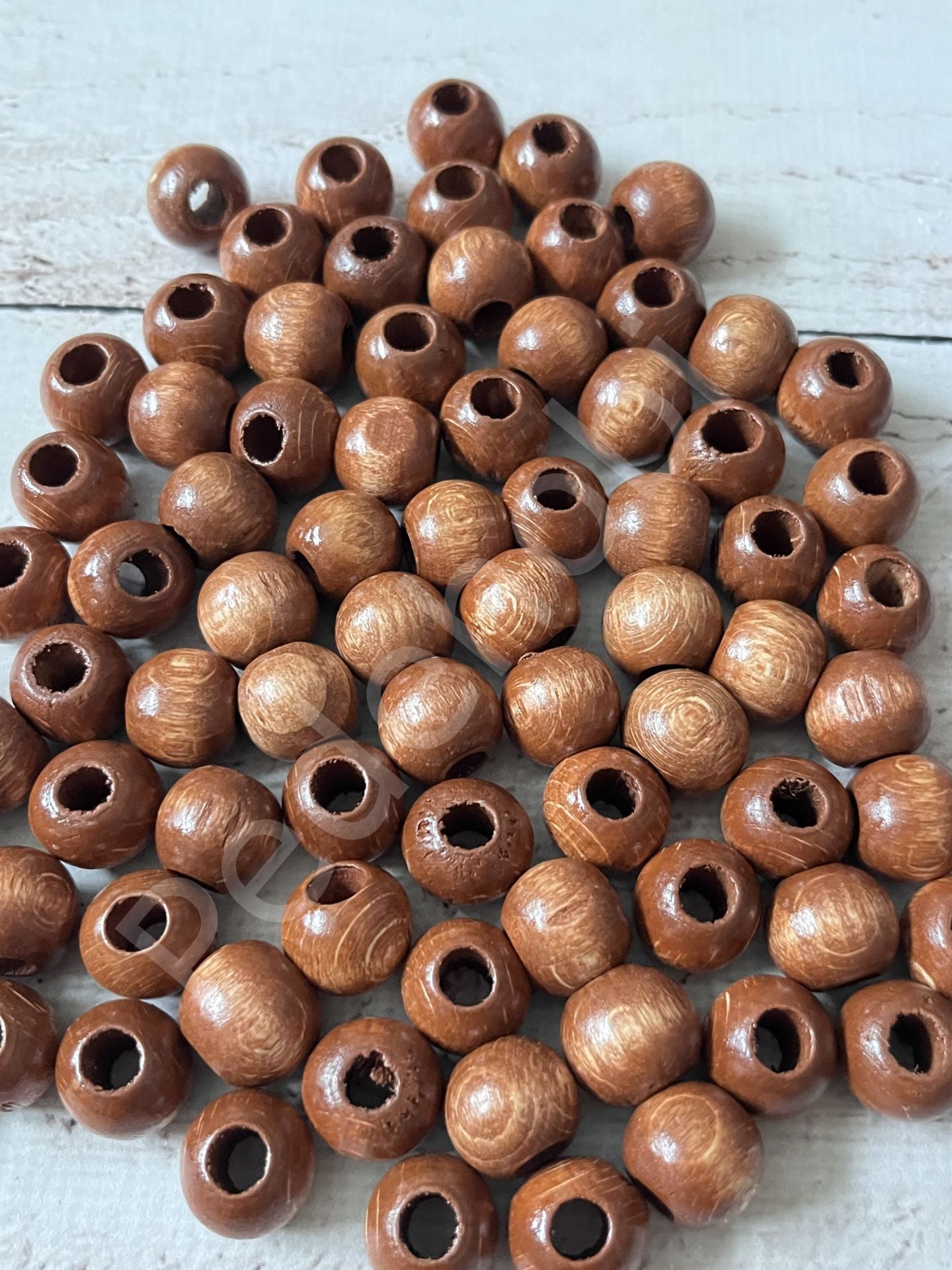 Ahşap Boncuk 14 MM  ( Fındık Kabuğu 30 AD )