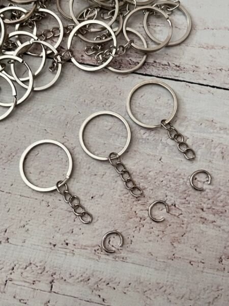 3 CM YASSI  ANAHTARLIK HALKASI GÜMÜŞ