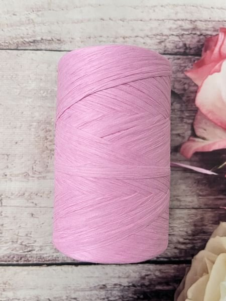YERLİ RAFYA ÇANTA İPİ  PEMBE