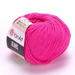 YARNART JEANS 42 KOYU PEMBE