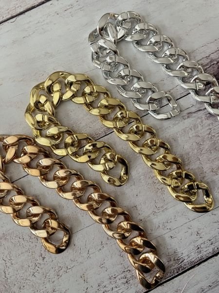 METAL GÖRÜNÜMLÜ 37 CM ÇANTA ZİNCİR