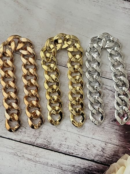 METAL GÖRÜNÜMLÜ 37 CM ÇANTA ZİNCİR