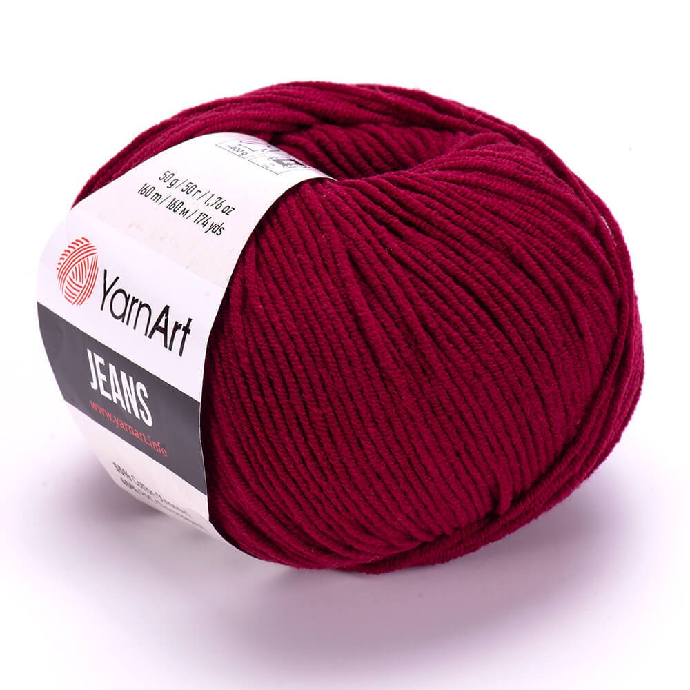 YARNART JEANS 66 BORDO