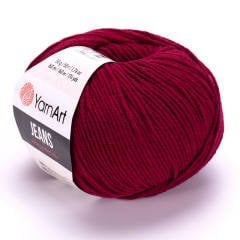 YARNART JEANS 66 BORDO