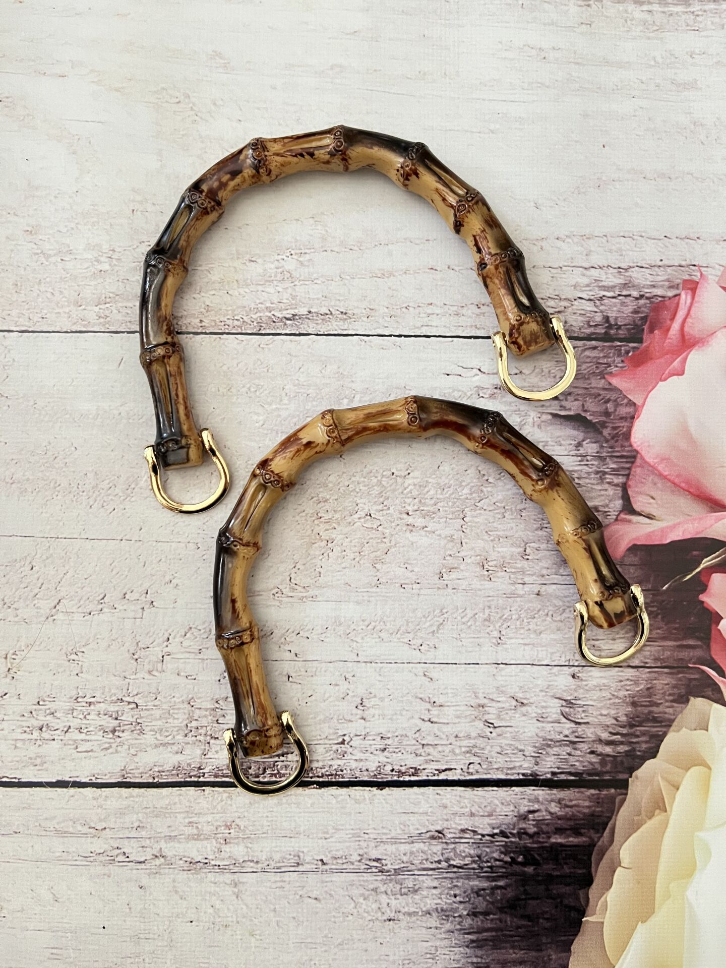 U MODEL BAMBU GÖRÜNÜMLÜ PLASTİK ÇANTA SAPI 16 CM